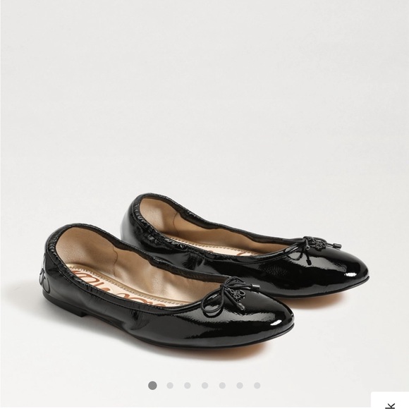 Sam Edelman Felicia Black Patent Leather Ballet Flats Size 8 - Picture 1 of 6